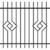 "Smaragd gerade" PREMIUM Zaunfeld / Zaunelement + Pfosten Gartenzaun Metallzaun Schmuckzaun Zierzaun Zierspitzen Ornament Zierelement auf Maß modern hochwertig langlebig Metall Stahl - Image 2