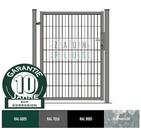 "Freiberg" PREMIUM Gartentor inkl. Pfosten Stabmatte Pforte Metalltor Gittertor Hoftor Zauntor Gartenpforte günstig