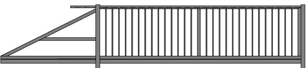 ZAUNPLUS Schiebetor freitragend Einfahrtstor FRAME B links