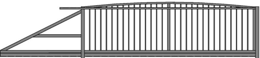 ZAUNPLUS Schiebetor freitragend Einfahrtstor FRAME C links