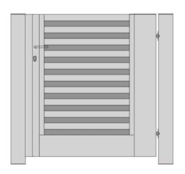 ZAUNPLUS Gartentor Aluminium Beryll AL Abmessungen 110x118 cm