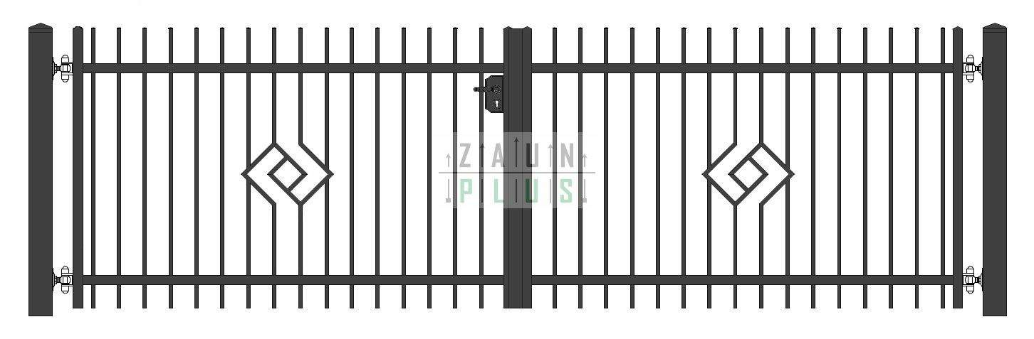 "Smaragd gerade" PREMIUM Doppelflügeltor 2m - 6m manuell / elektrisch auf Maß Doppeltor Flügeltor Hoftor Einfahrtstor vertikal klassisch schlicht hochwertig Metall Stahl feuerverzinkt pulverbeschichtet Schmuckzaun Zierzaun Zierspitzen günstig - Image 2