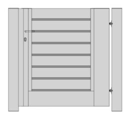 ZAUNPLUS Gartentor Aluminium Malachit AL 100