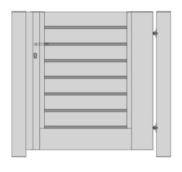 ZAUNPLUS Gartentor Aluminium Malachit AL 140/P-20 Abmessungen 110x116 cm