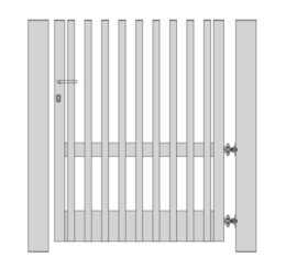 ZAUNPLUS PREMIUM Zaunsystem Aluminium Sodalit AL1 MD3-40x80 P60 - Gartentor Abmessungen 110x130 cm manuell ZAUNPLUS PREMIUM Zaunsystem Aluminium Sodalit AL1 MD3-40x80 P60 - Gartentor Abmessungen 110x130 cm manuell