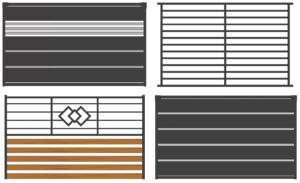 Horizontale Zaunfelder