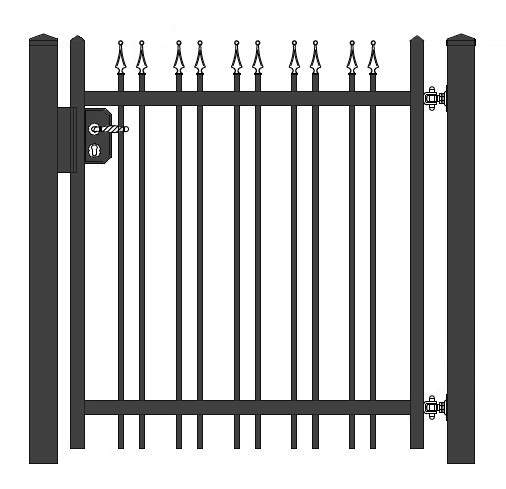 "Onyx gerade" PREMIUM Gartentor / Pforte inkl. Pfosten vertikale Profile Gartenpforte Zauntür Schmucktor Hoftor Metalltor Flügeltor Stabfüllung Zierspitzen auf Maß klassisch schlicht günstig hochwertig langlebig feuerverzinkt pulverbeschichtet - Image 4