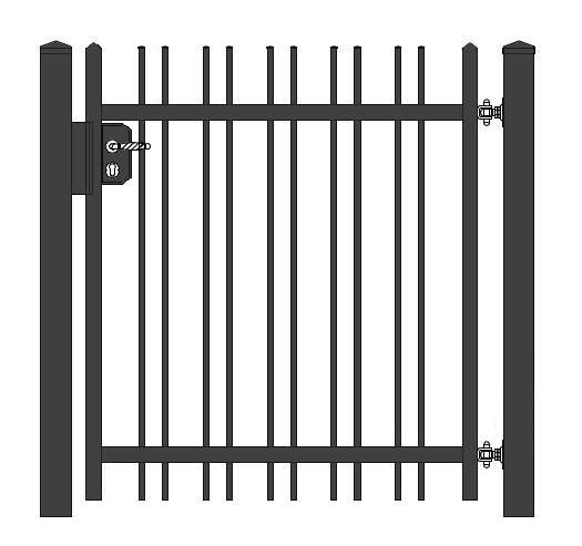 "Onyx gerade" PREMIUM Gartentor / Pforte inkl. Pfosten vertikale Profile Gartenpforte Zauntür Schmucktor Hoftor Metalltor Flügeltor Stabfüllung Zierspitzen auf Maß klassisch schlicht günstig hochwertig langlebig feuerverzinkt pulverbeschichtet - Image 2