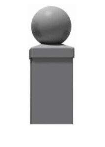 2x Pfostenkappe D1 (Stahl)