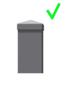 2x Pfostenkappe D2 (Stahl)