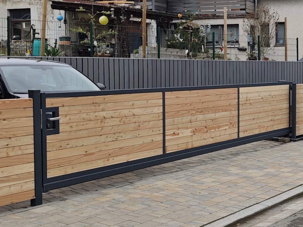"Special" PREMIUM Gartentor / Pforte Rahmen ohne Füllung - zum selbst beplanken / selbst gestalten mit Holz / WPC / Blech - inkl. Pfosten hochwertig Metall Stahl feuerverzinkt pulverbeschichtet Drehtor Flügeltor Metallrahmen Torrahmen Gartenpforte Zauntür Schmucktor Hoftor Metalltor auf Maß ohne Holzfüllung Selbstbeplankung mit Holz verkleiden Durchgangstür - Image 21