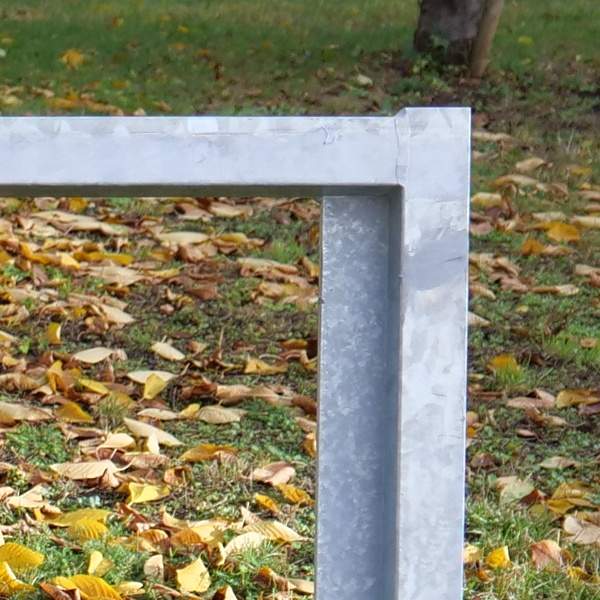 "Special" PREMIUM Gartentor / Pforte Rahmen ohne Füllung - zum selbst beplanken / selbst gestalten mit Holz / WPC / Blech - inkl. Pfosten hochwertig Metall Stahl feuerverzinkt pulverbeschichtet Drehtor Flügeltor Metallrahmen Torrahmen Gartenpforte Zauntür Schmucktor Hoftor Metalltor auf Maß ohne Holzfüllung Selbstbeplankung mit Holz verkleiden Durchgangstür - Image 8